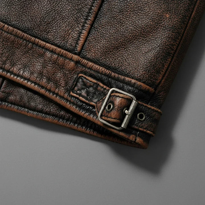 Alphege | Cotton Lined Leather Jacket