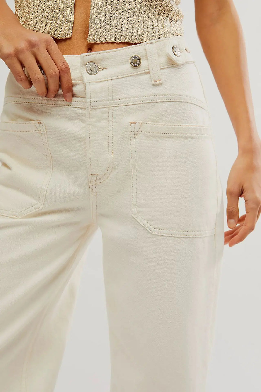 Modestine | Rigid Cotton Wide Leg Jeans