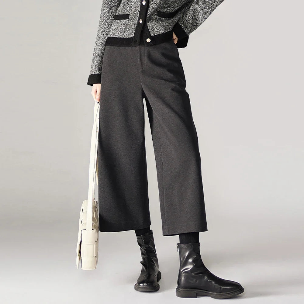 Aubertine | 55% Wool Elastic Waist Pants