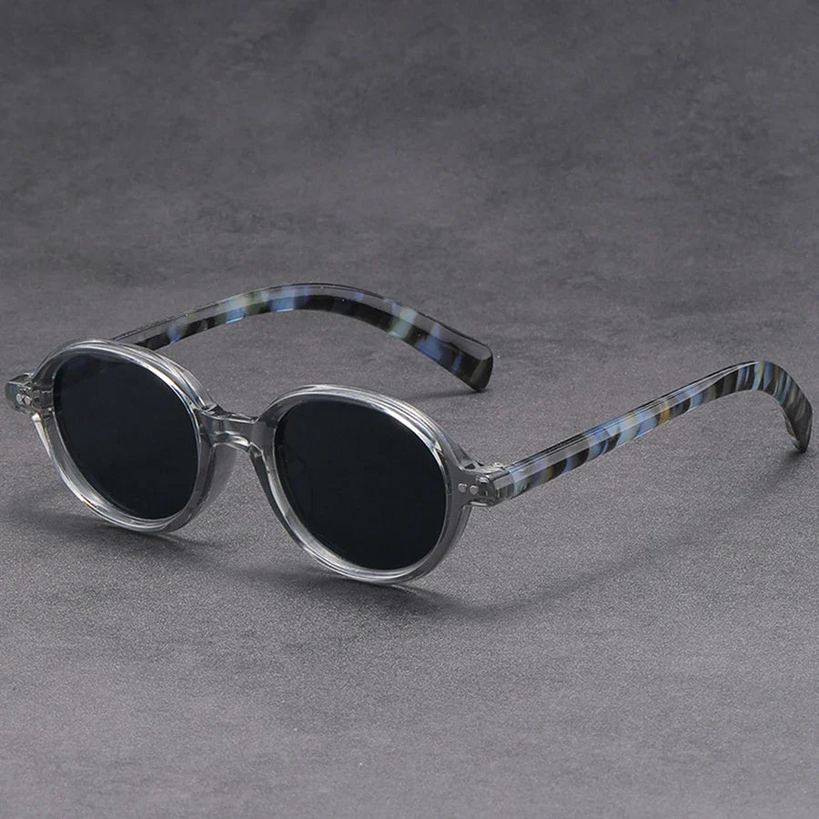 Deep Tint Round Acetate Sunglasses