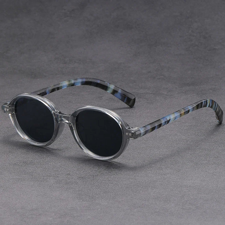 Deep Tint Round Acetate Sunglasses