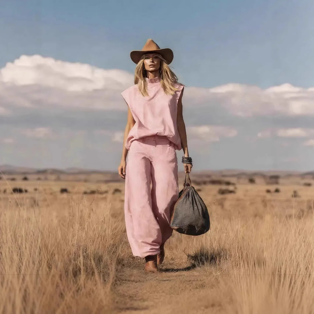 Francoise | Sleeveless Wide Leg Set