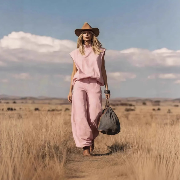 Francoise | Sleeveless Wide Leg Set