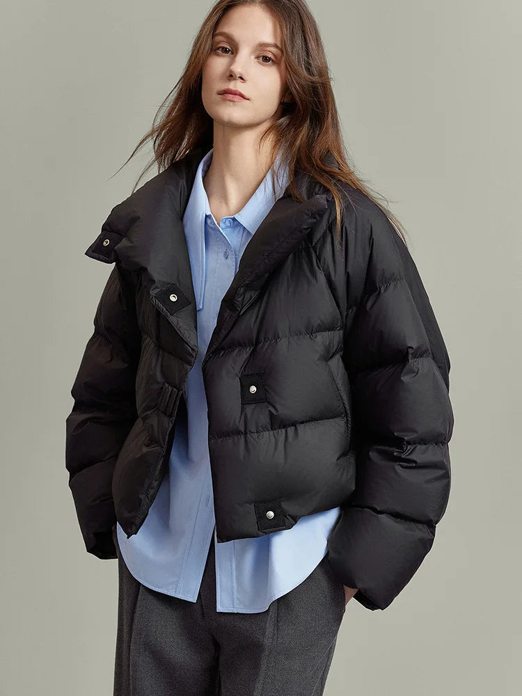 Léonide | Quilted Funnel Neck Parka