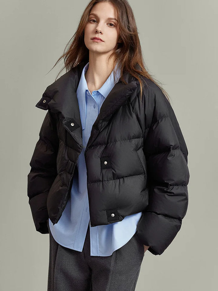 Léonide | Quilted Funnel Neck Parka