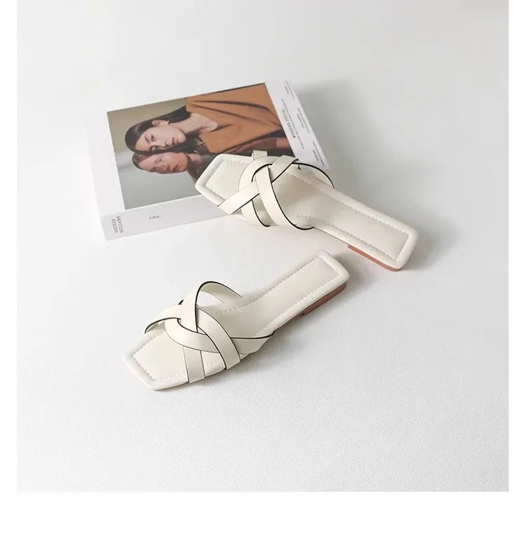 Audette | Interlaced Leather Slides