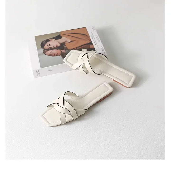 Audette | Interlaced Leather Slides