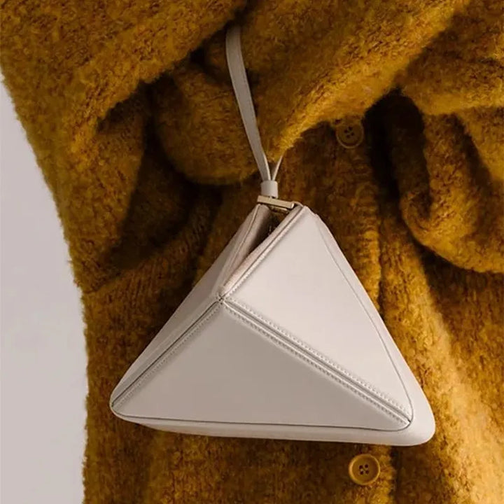 Faceted Panel Structured Handbag