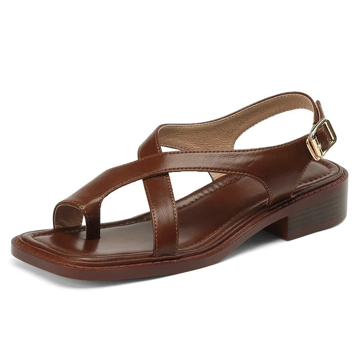 Fidelia | Italian Leather Crossed Sandals