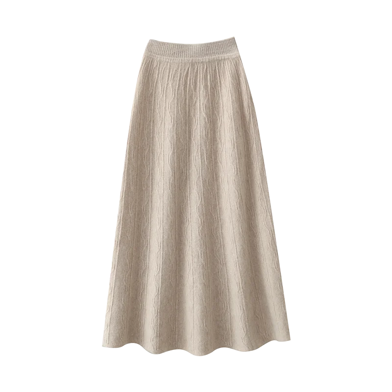 Olympia | Merino Wool Knit A-Line Skirt