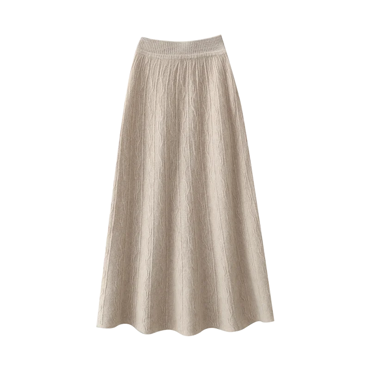 Olympia | Merino Wool Knit A-Line Skirt