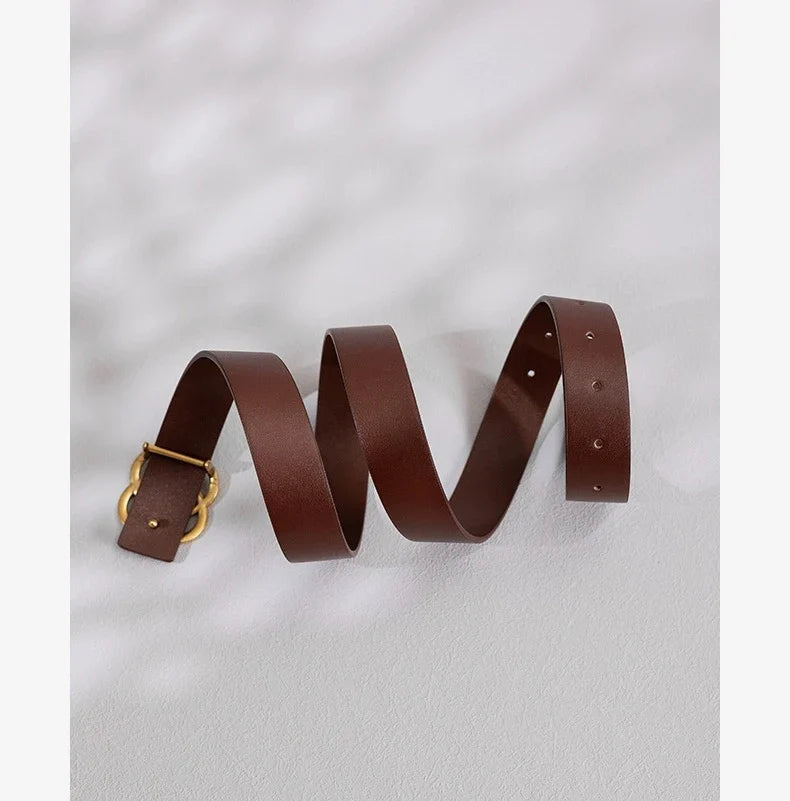 Suede Knot Buckle Belt, 2.8 cm Wide