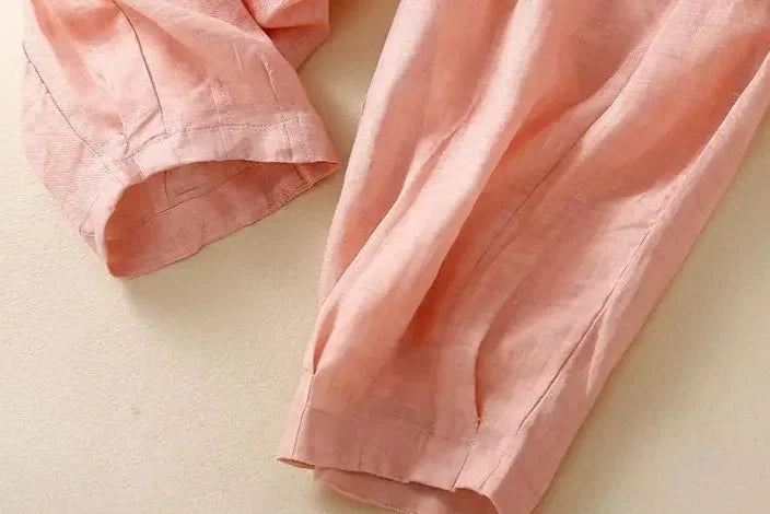 Daphne | 100% Linen Tapered Trousers