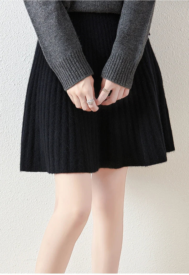 Laurentine | Merino Wool Mini Skirt