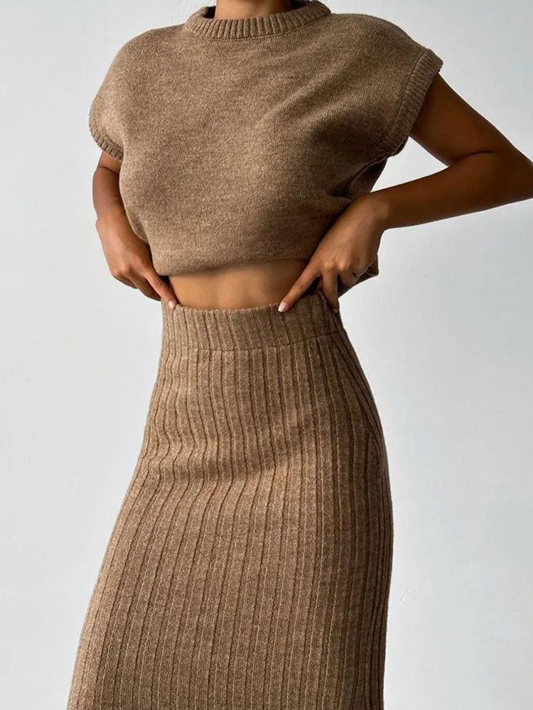 Noella | Cotton Rib Sleeveless Set