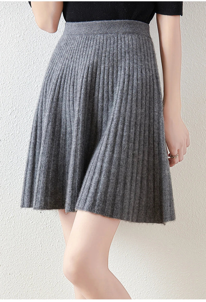 Laurentine | Merino Wool Mini Skirt