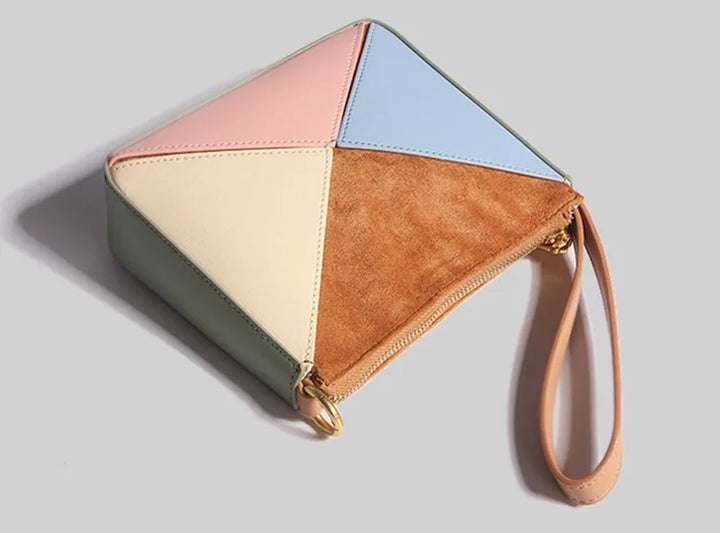 Faceted Panel Structured Handbag