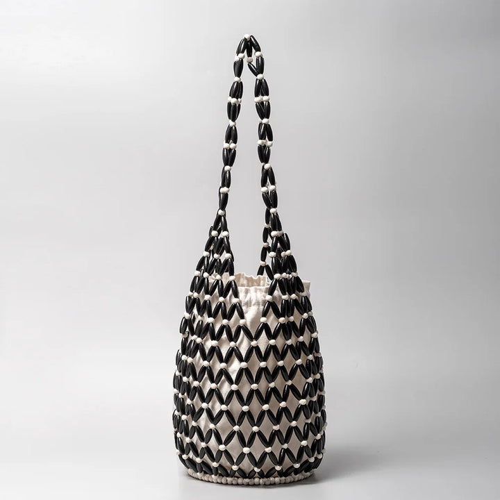 Beaded Open Net Tote, Lined