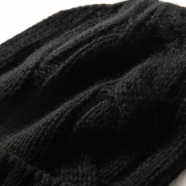 100% Cashmere Cable Knit Beanie