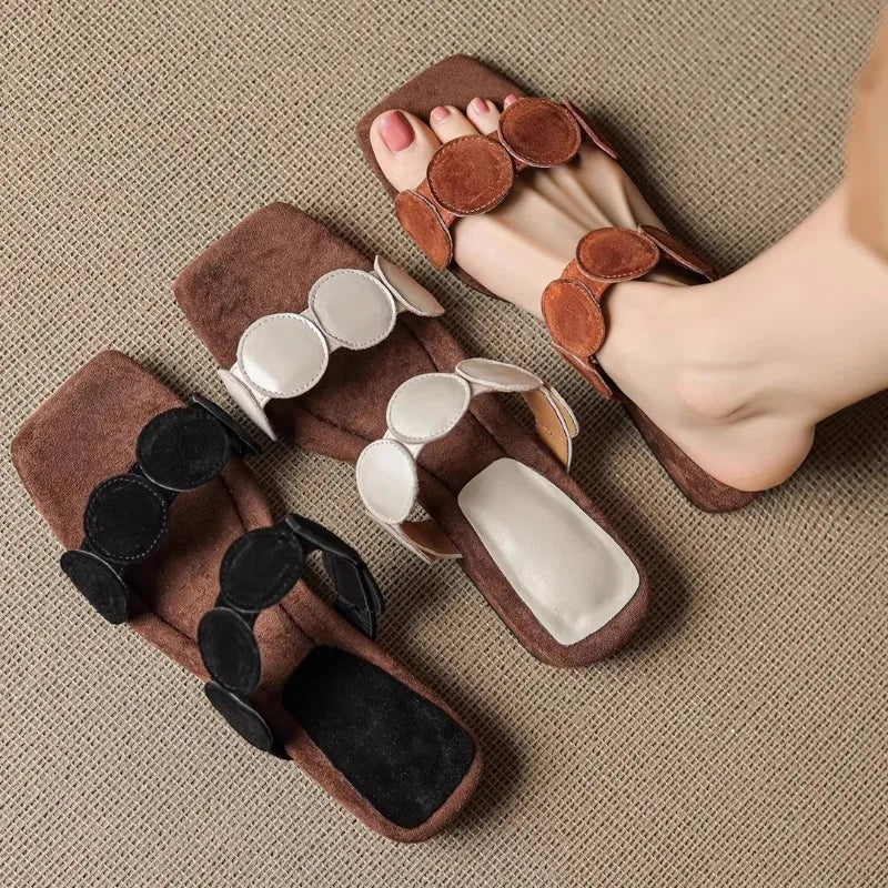 Rosella | Croc Embossed Suede Mules