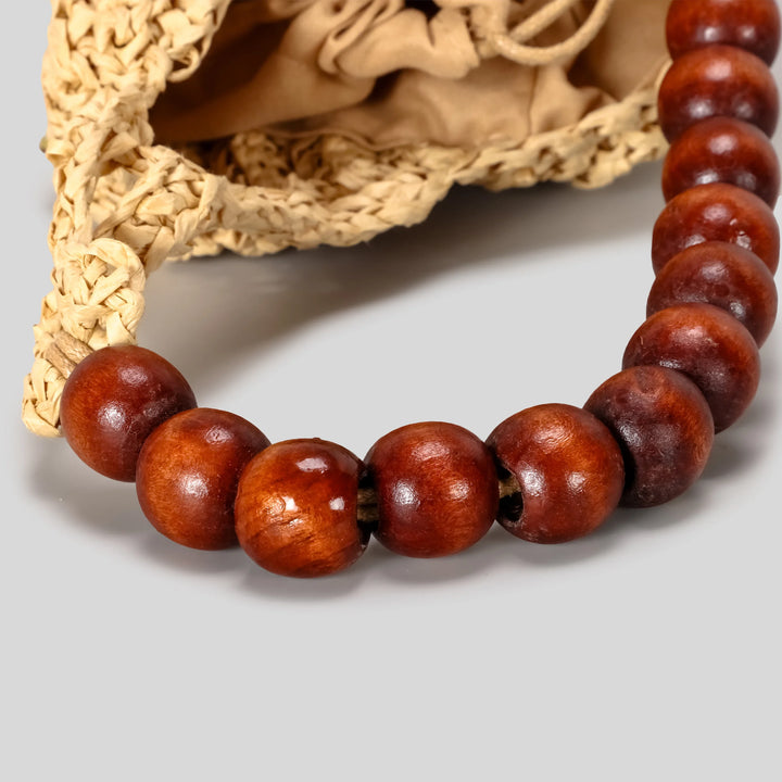 Hand-Woven Conch Shell Bag, Bead Handle