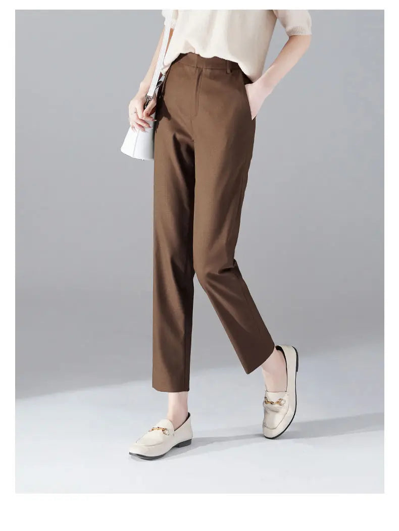 Josee | Tapered Ankle High Waist Trousers