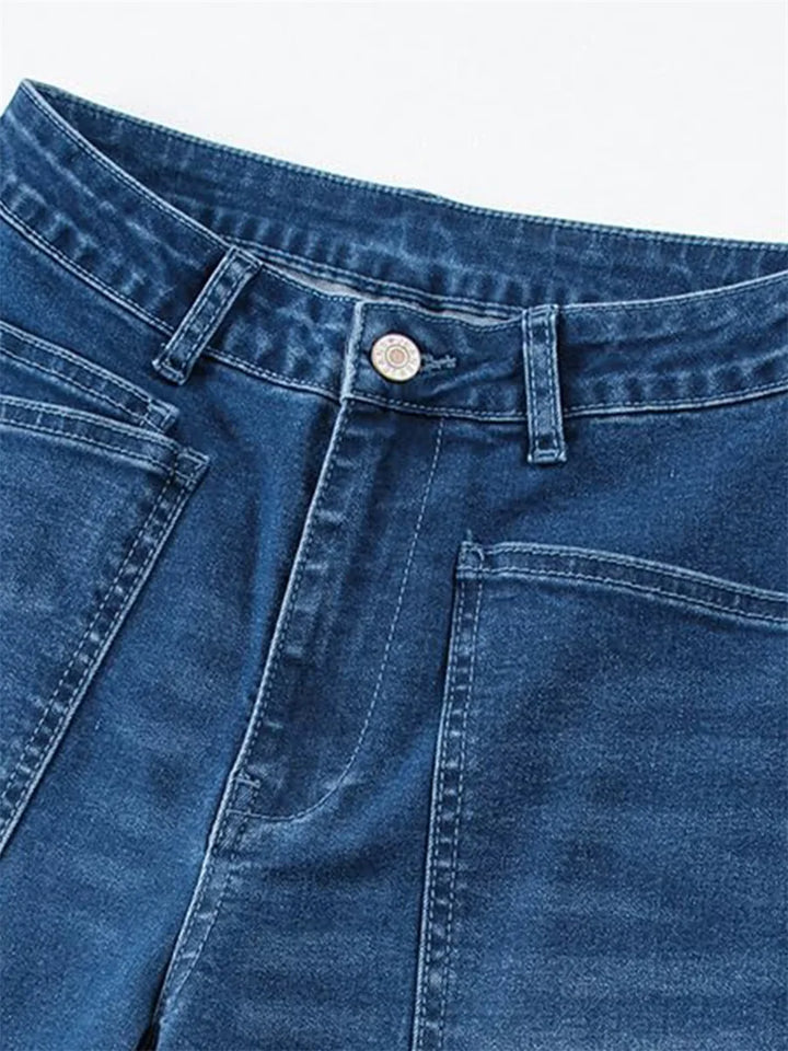 Sylviane | Structured Denim Barrel Leg Jeans