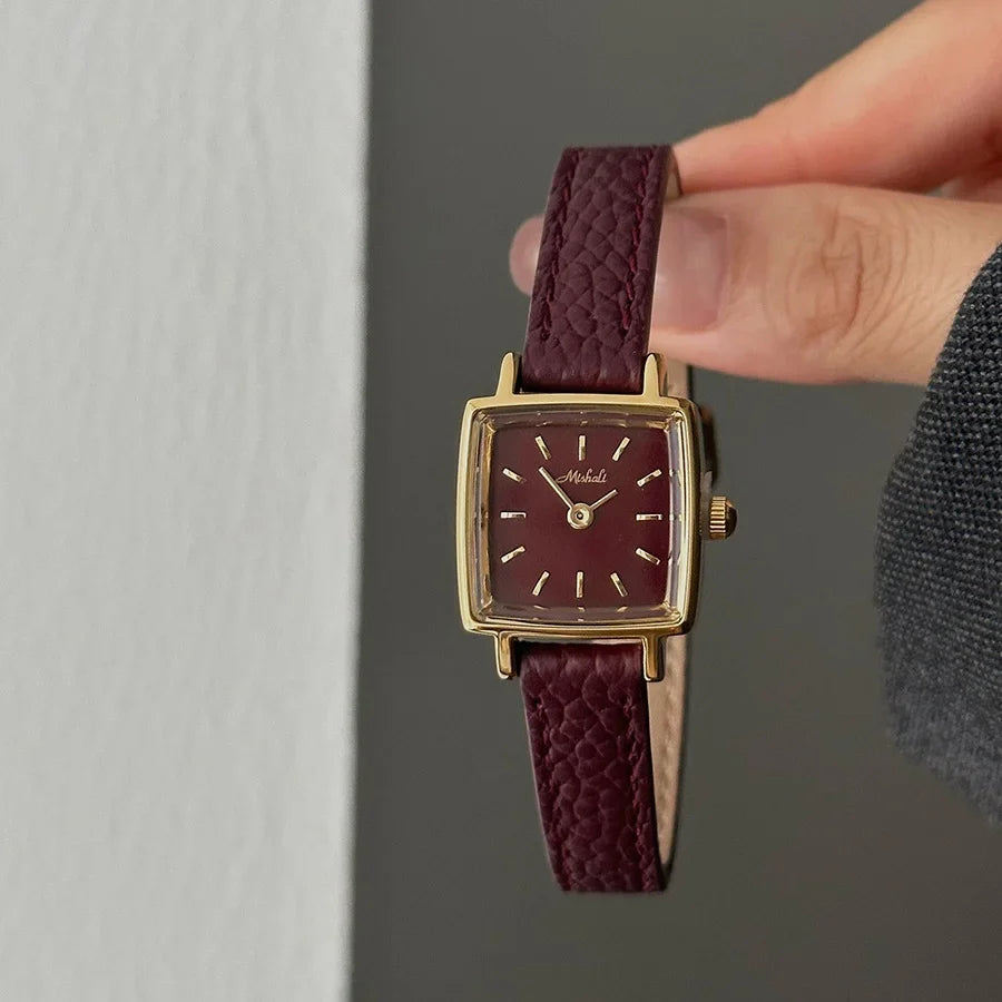 Brass Case Watch, Leather Strap