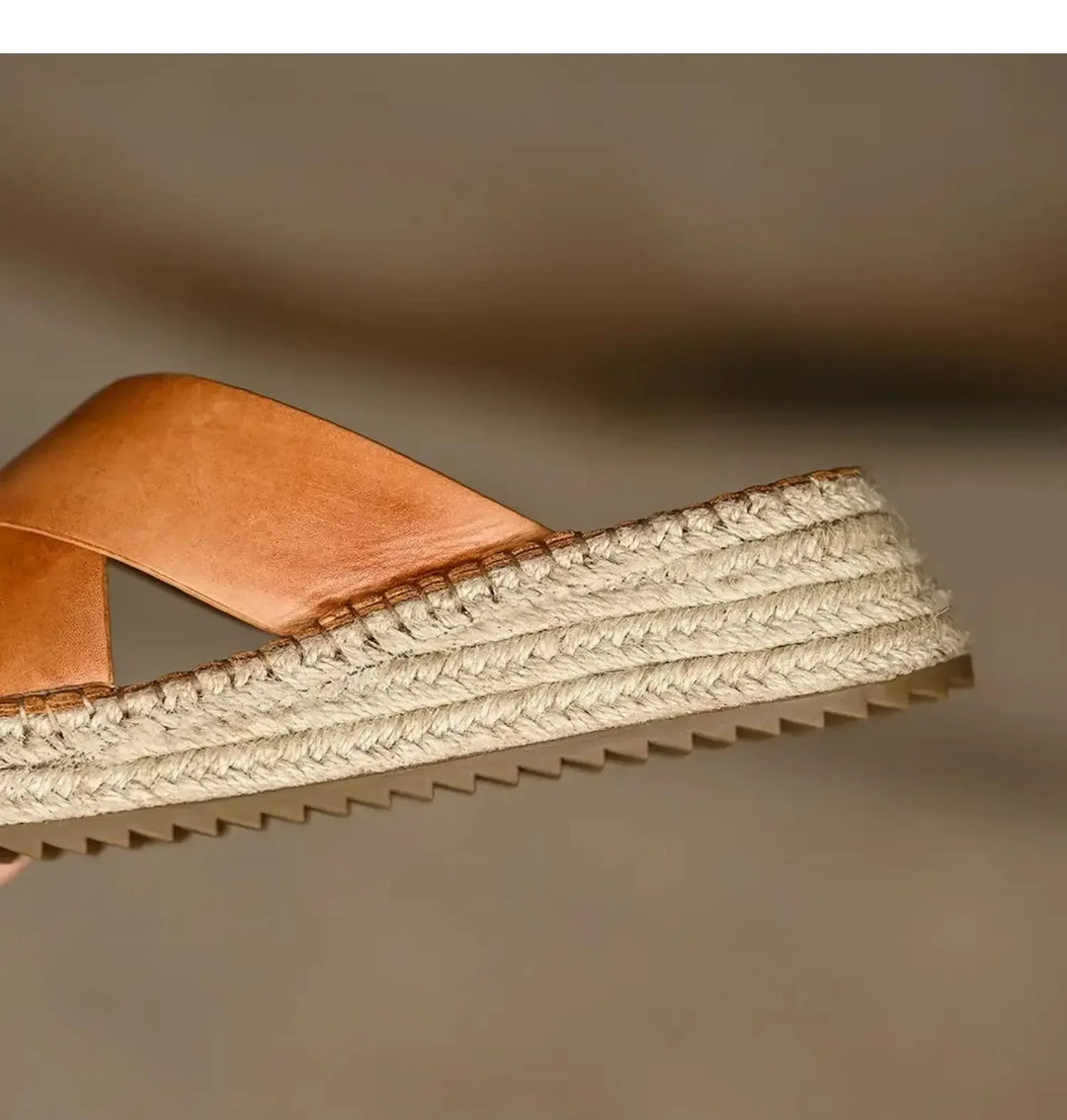 Antonine | Woven Leather Platform Slides
