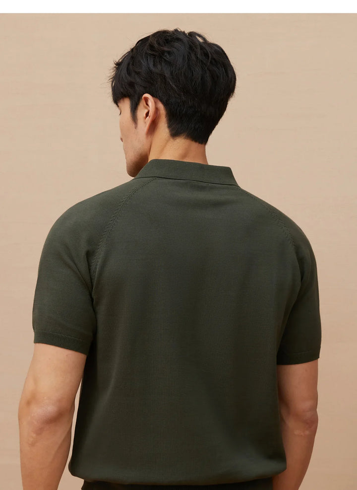 Barnabé | Fine Knit Button Down Polo