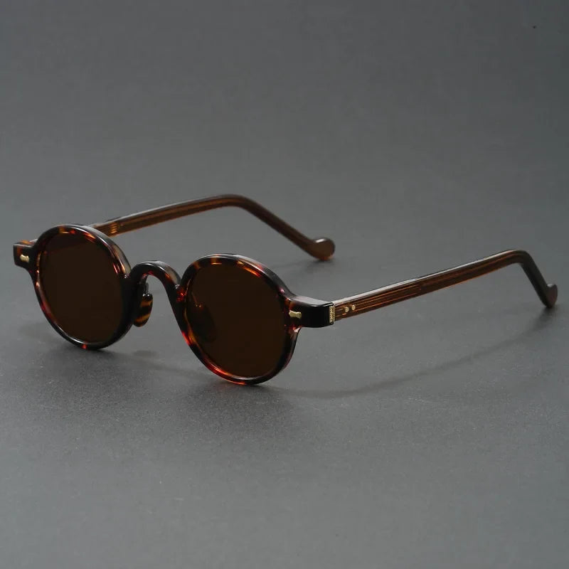 Translucent Round Acetate Sunglasses