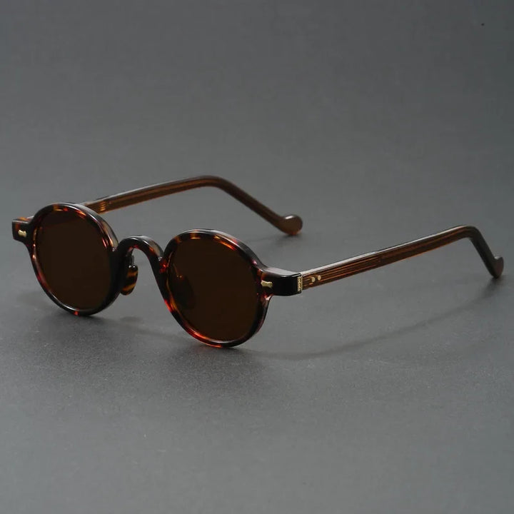Translucent Round Acetate Sunglasses