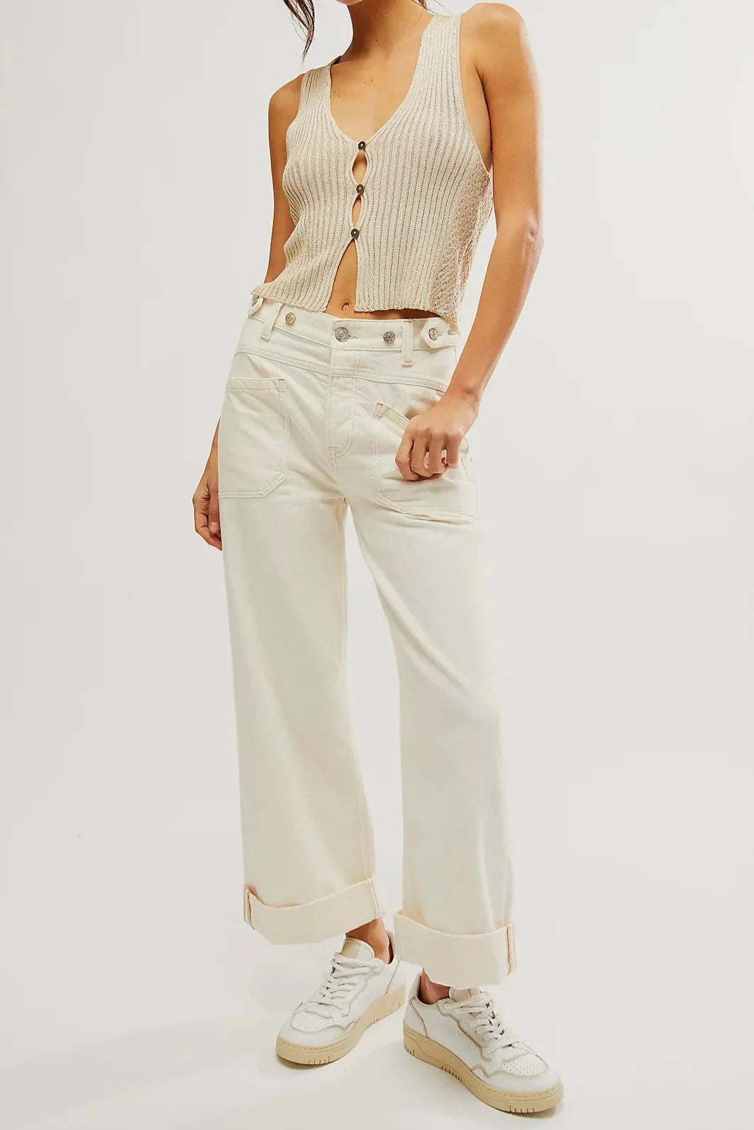 Modestine | Rigid Cotton Wide Leg Jeans