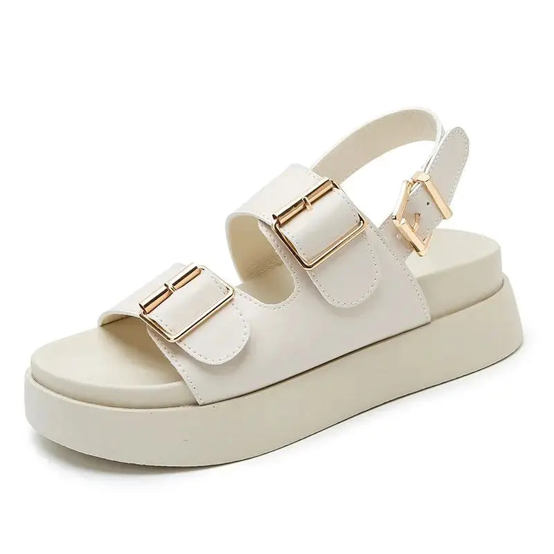 Cesarine | Double Buckle Platform Sandals