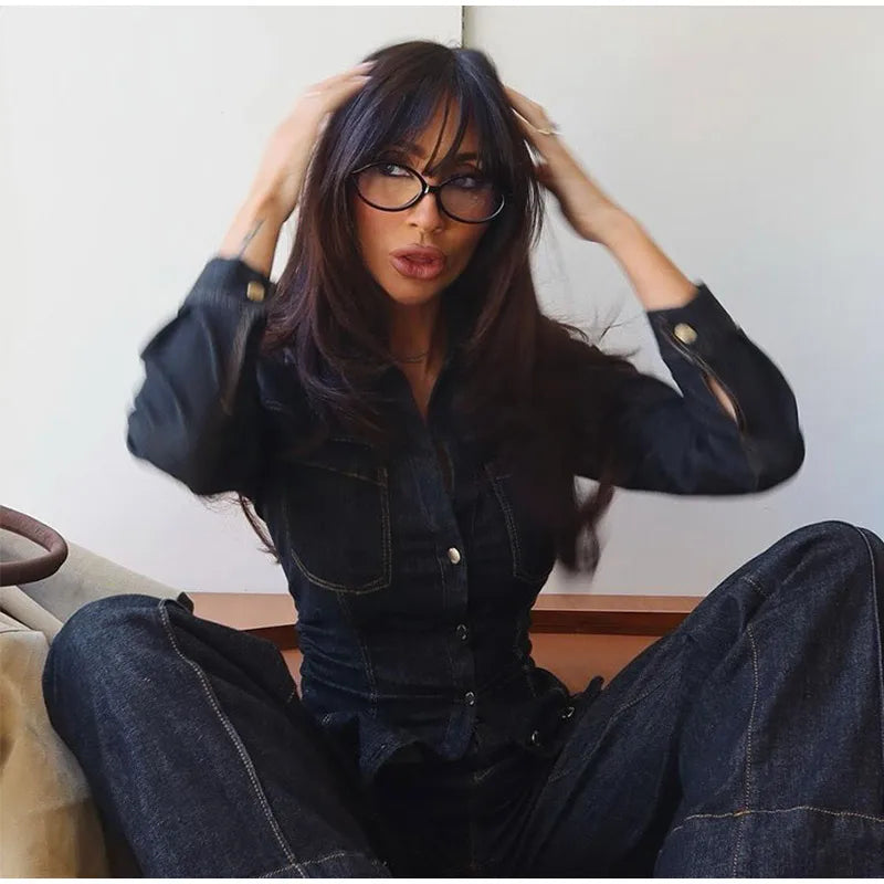 Anne | Heavy Denim Blazer and Trousers