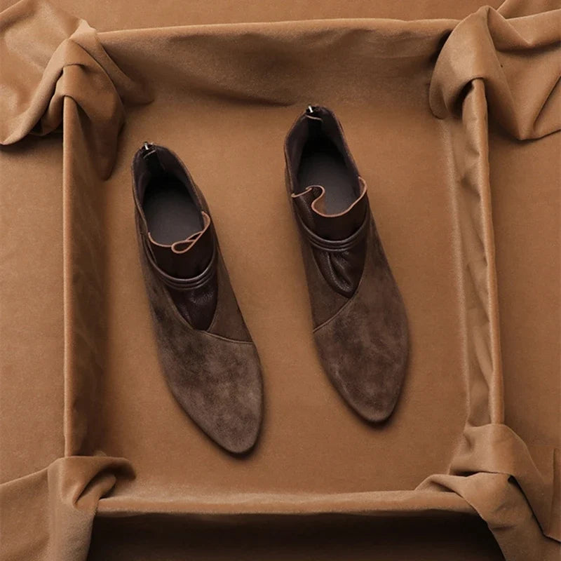 Rosemarie | Cow Suede Pointed Boots