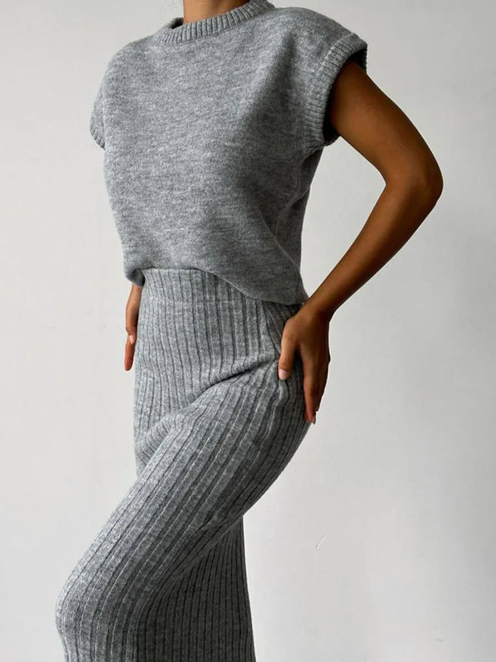 Noella | Cotton Rib Sleeveless Set