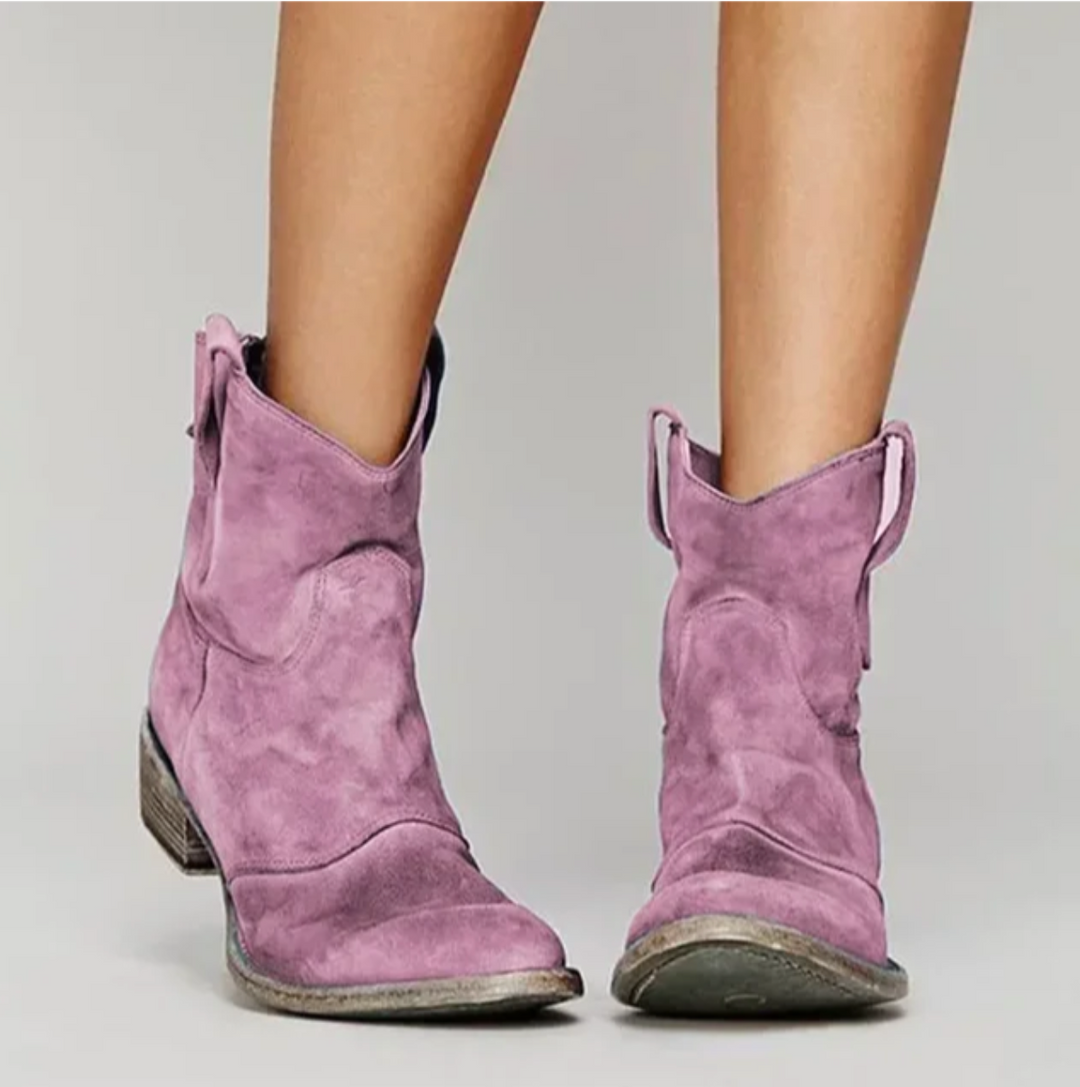 Roselle | Suede Western Boots