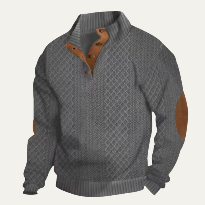Samuel | Cable Knit Elbow Patch Sweater