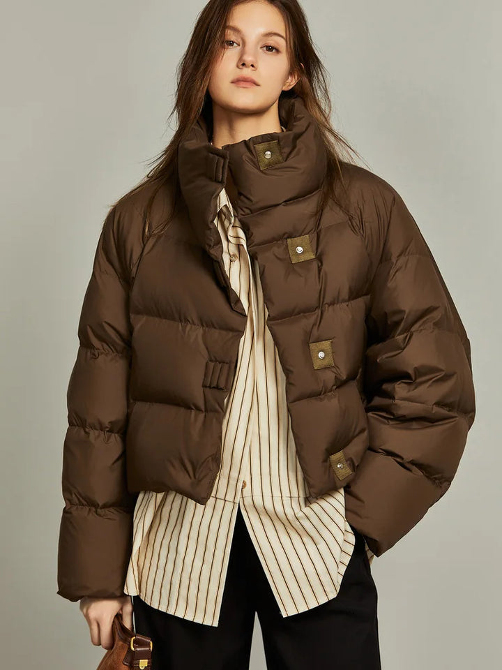 Léonide | Quilted Funnel Neck Parka