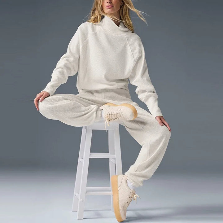 Euphemie | Waffle Knit Cotton Lounge Set