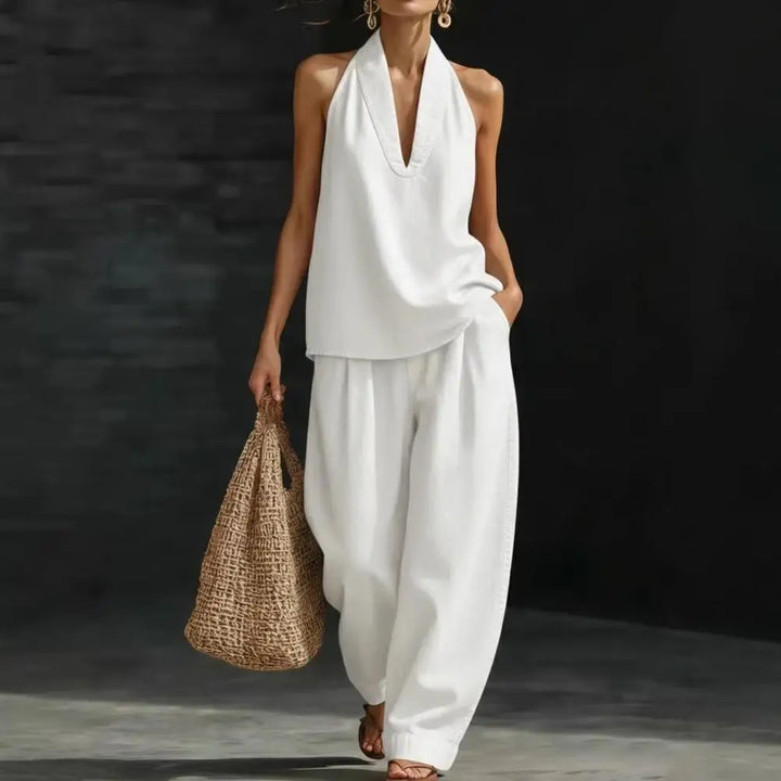Evangeline | Washed Denim Vest and Trousers