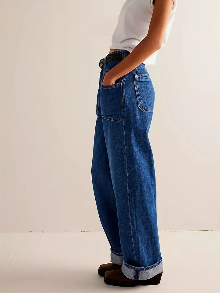 Modestine | Rigid Cotton Wide Leg Jeans