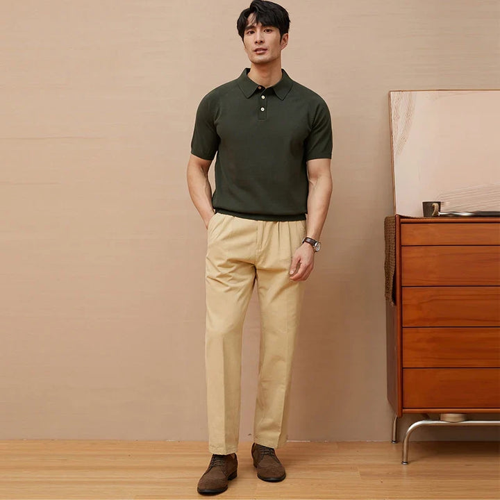 Barnabé | Fine Knit Button Down Polo