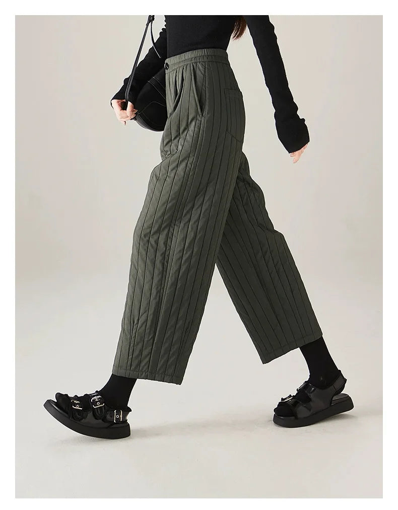 Helene | Quilted Insulated Wide Leg Pants