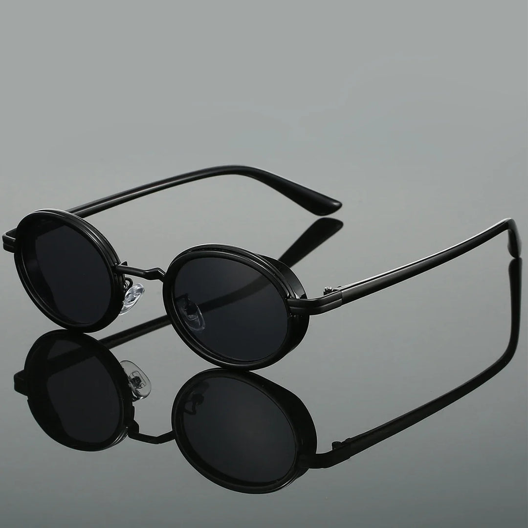 Slim Rim Oval Metal Sunglasses