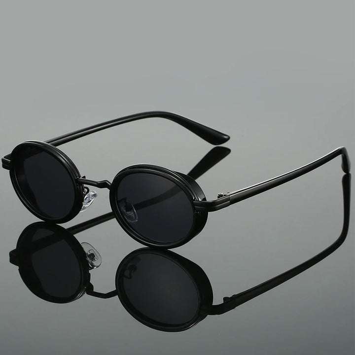 Slim Rim Oval Metal Sunglasses