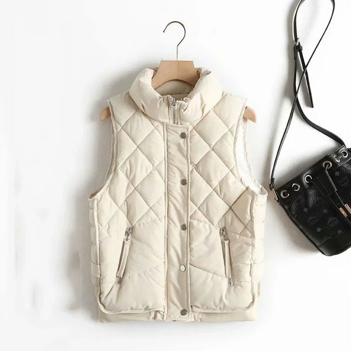 Amandine | Quilted Stand Collar Vest