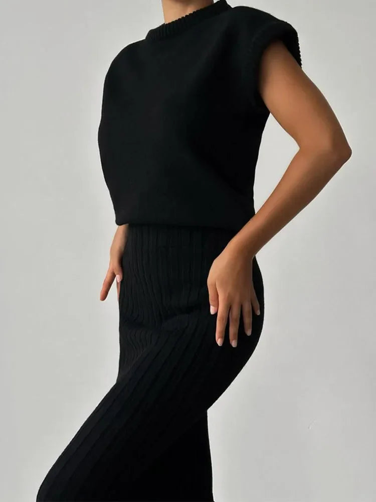 Noella | Cotton Rib Sleeveless Set