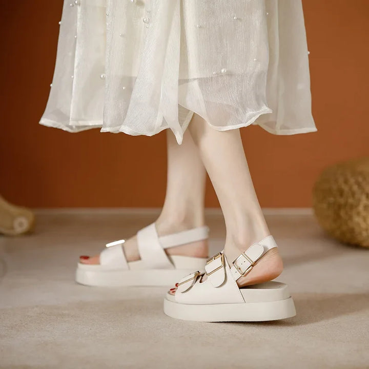 Cesarine | Double Buckle Platform Sandals